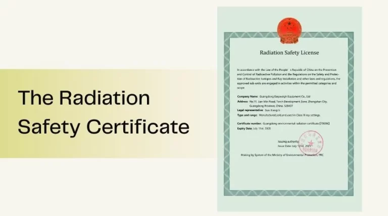 the radiation safety certificat of easyweigh